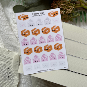 Happy Mail Sticker Sheet | Small Planner Stickers
